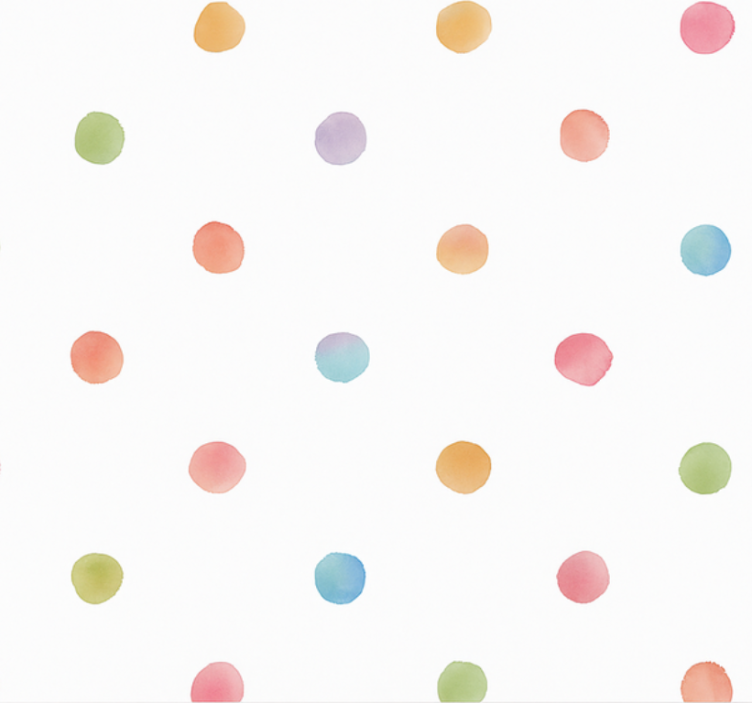 Master bedroom wallpaper watercolor polka dots - TenStickers