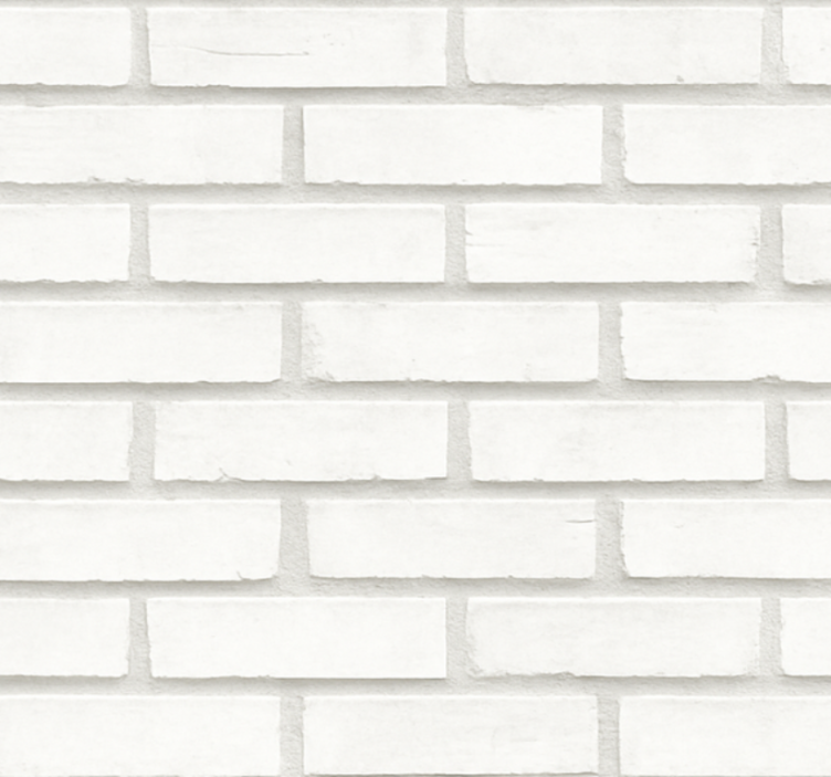 Living room wallpaper white brick pattern - TenStickers