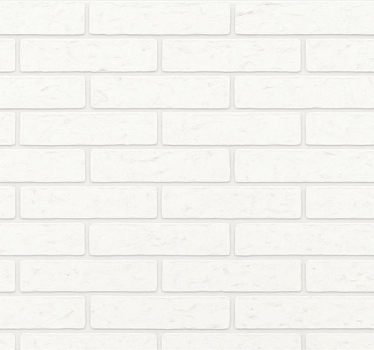 Living room wallpaper simple white brick design - TenStickers