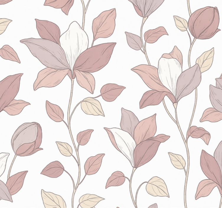 Pink floral master bedroom wallpaper - TenStickers