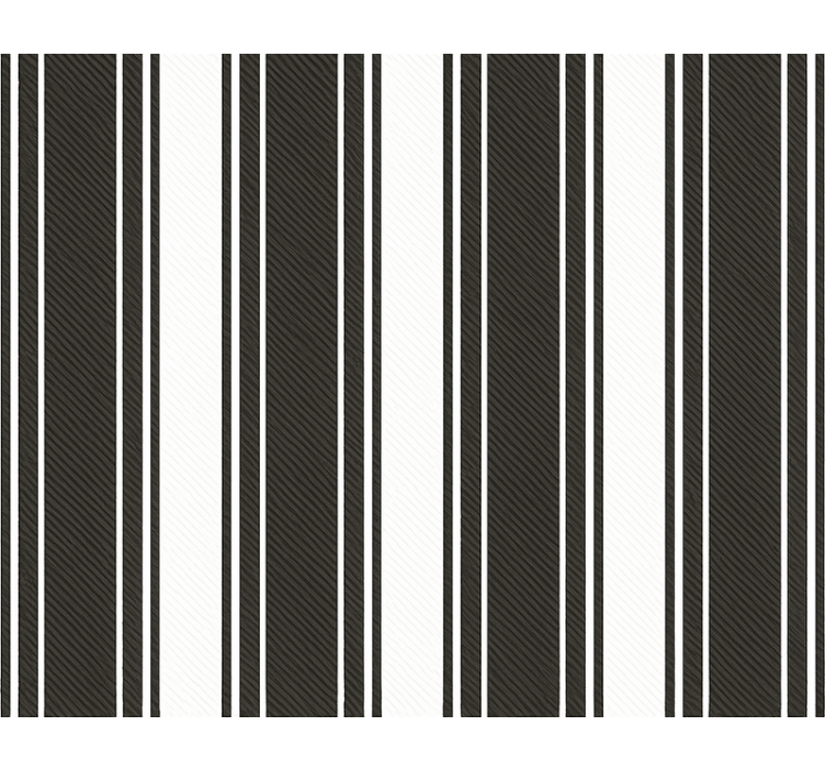 Living room wallpaper vintage black and white stripes - TenStickers