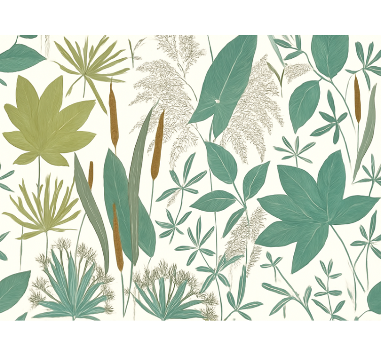 Living room wallpaper tropical jungle design - TenStickers