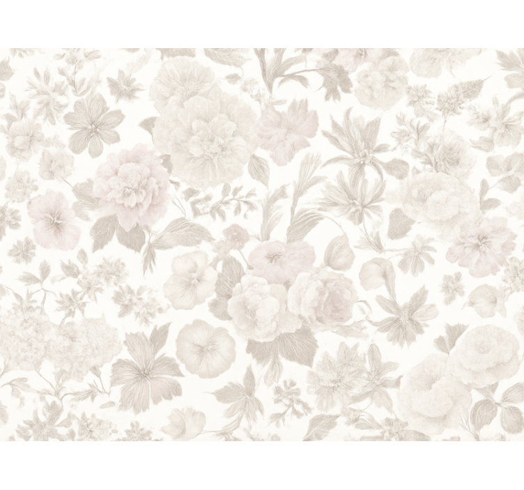 Master bedroom wallpaper vintage floral design - TenStickers