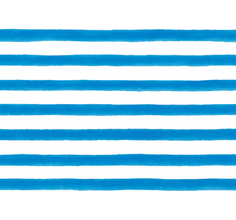 Horizontal wallpaper blue watercolor stripes - TenStickers