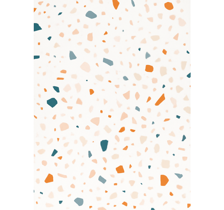 Wallpaper abstract teal and terracotta speckle - TenStickers