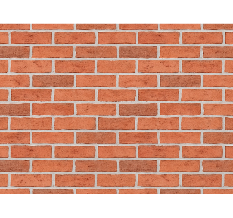 Brick wallpaper classic red brick wall - TenStickers