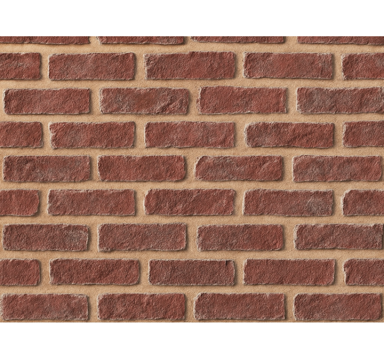 Brick wallpaper weathered red brick design - TenStickers