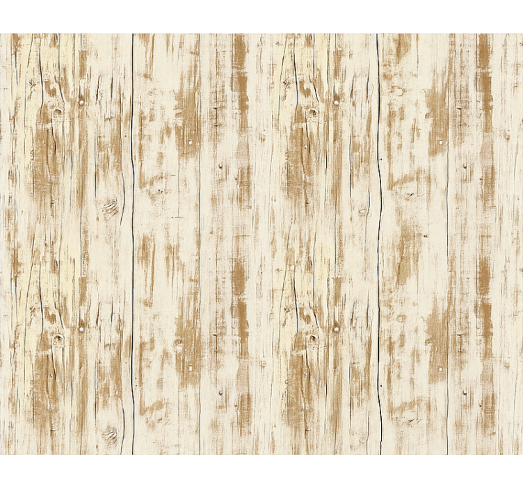 Living room wallpaper whitewashed wood plank - TenStickers