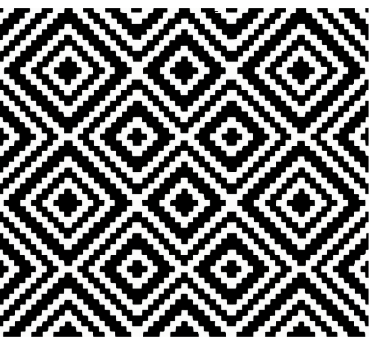 Living room wallpaper black and white square pattern - TenStickers