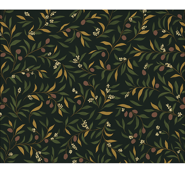 Master bedroom wallpaper simple repetitive floral design - TenStickers