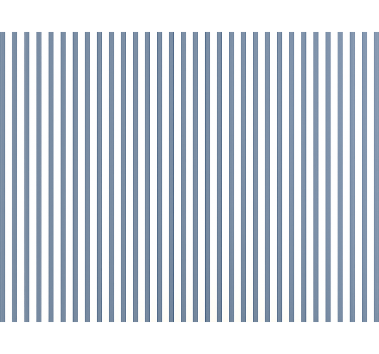 Living room wallpaper blue and white stripes - TenStickers