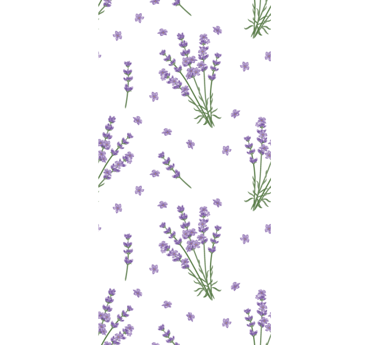Floral ornament wallpaper provencal lavender design - TenStickers