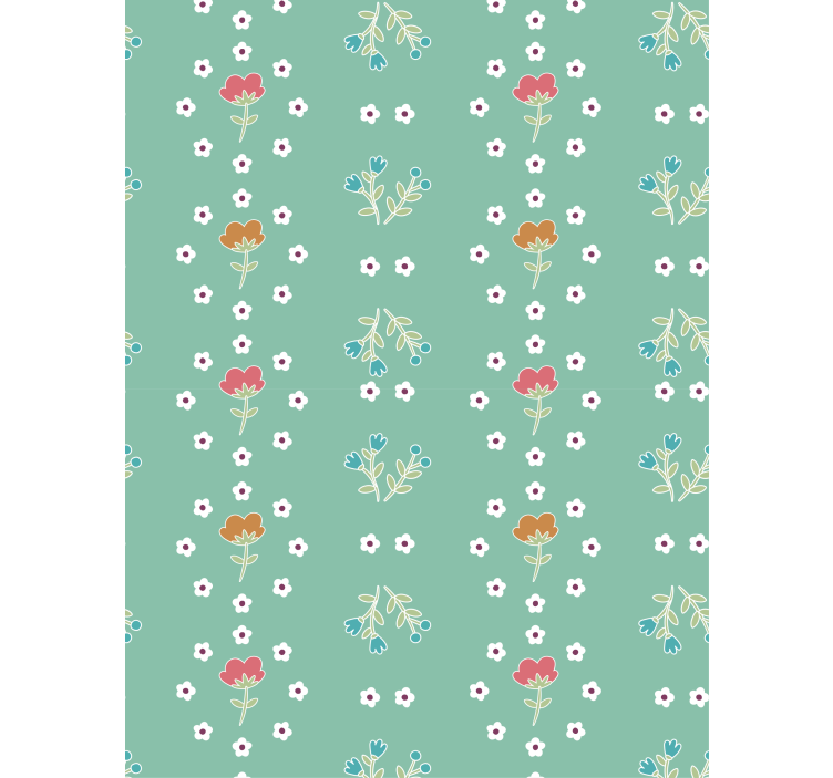 Floral ornament wallpaper "granny chic" design - TenStickers