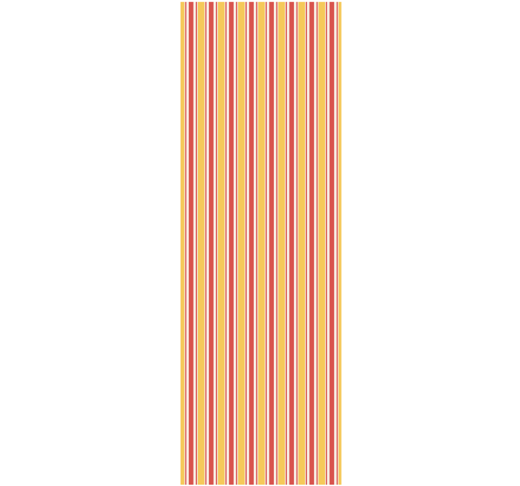 Bedroom wallpaper in warm tones with stripes - TenStickers