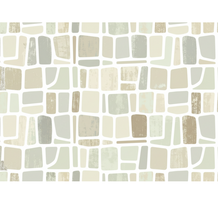 Rustic wallpaper in light geometric patterns - TenStickers