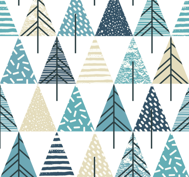 Triangle Wallpaper nordic pattern - TenStickers