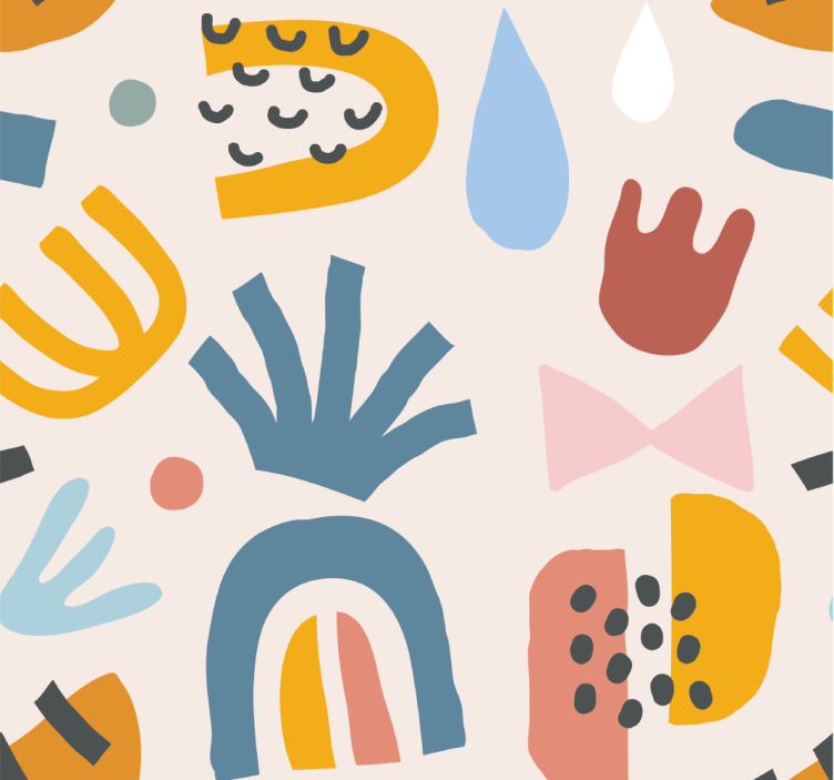 Bohemian Patterns wallpaper abstract - TenStickers