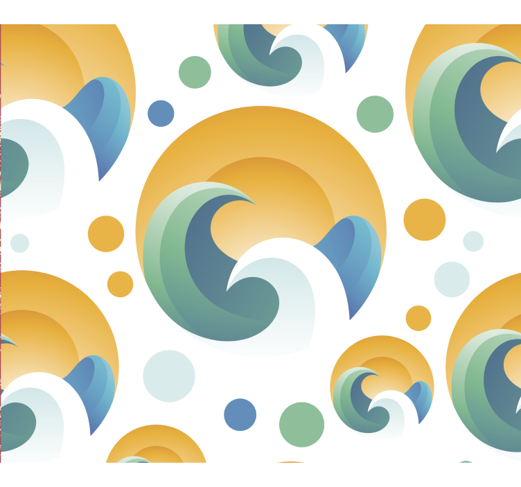 70's sun pattern vintage wallpaper - TenStickers