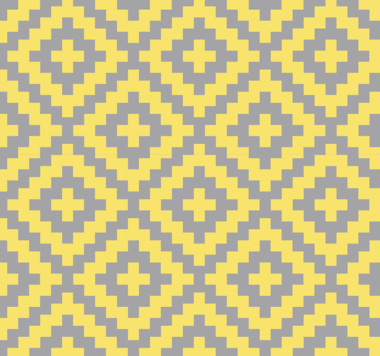 triangle pattern grey and yellow Wallpaper - TenStickers