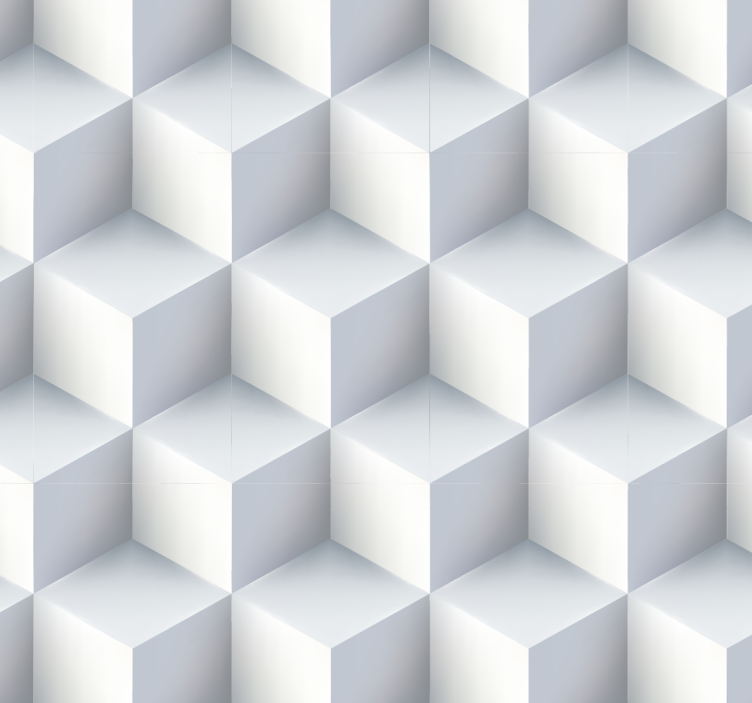 Cubic Illusion geometric wallpaper - TenStickers