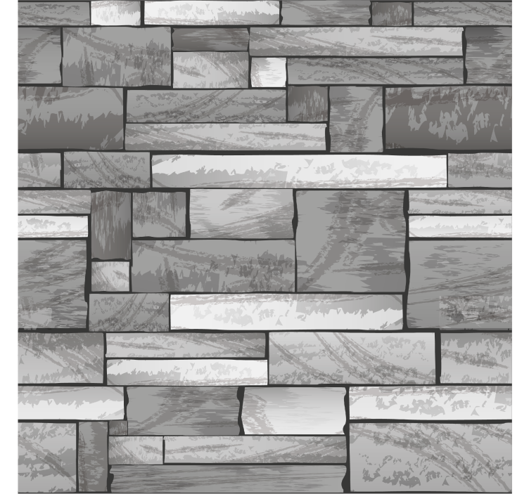 Stone gray pattern Brick Wallpaper - TenStickers