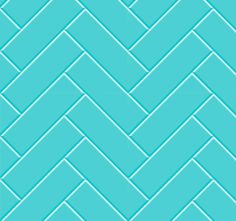 Teal diagonal Tile Wallpaper - TenStickers