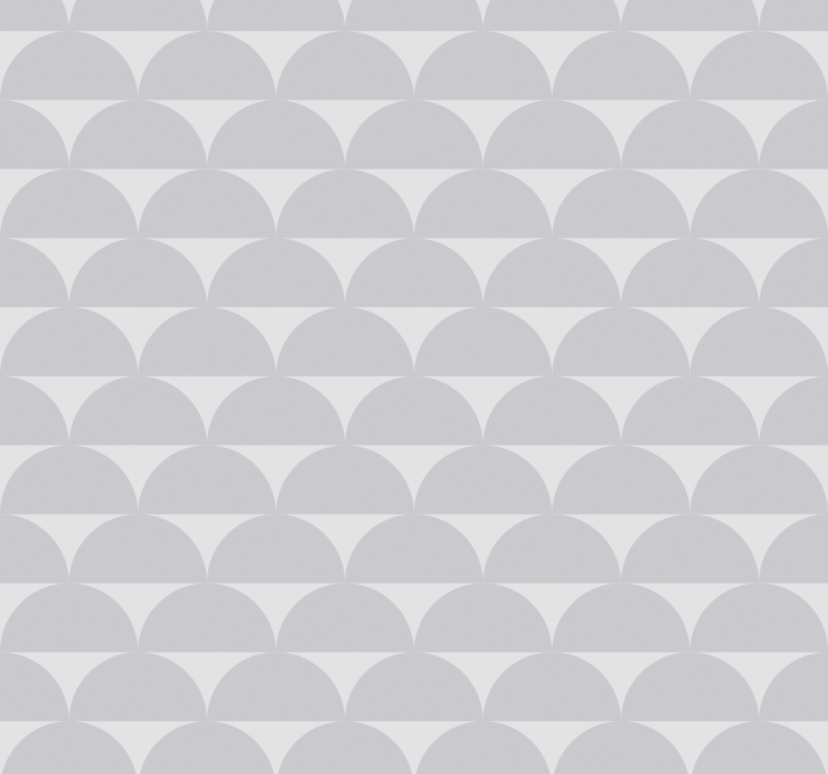 Scalloped Pattern geometric wallpaper - TenStickers