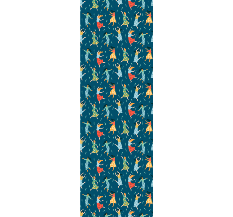 Dancing Women Pattern personalized wallpaper - TenStickers