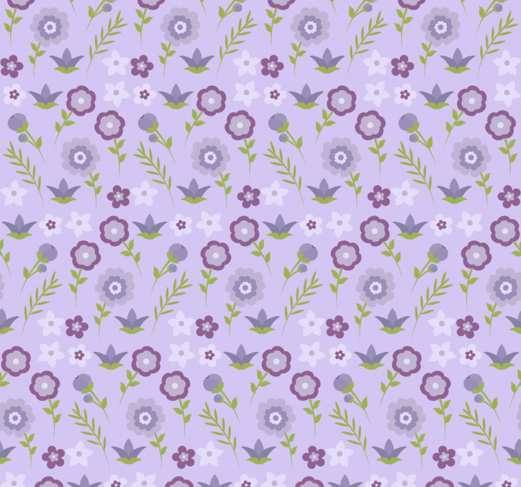 Floral Motif Pattern flower wallpaper - TenStickers