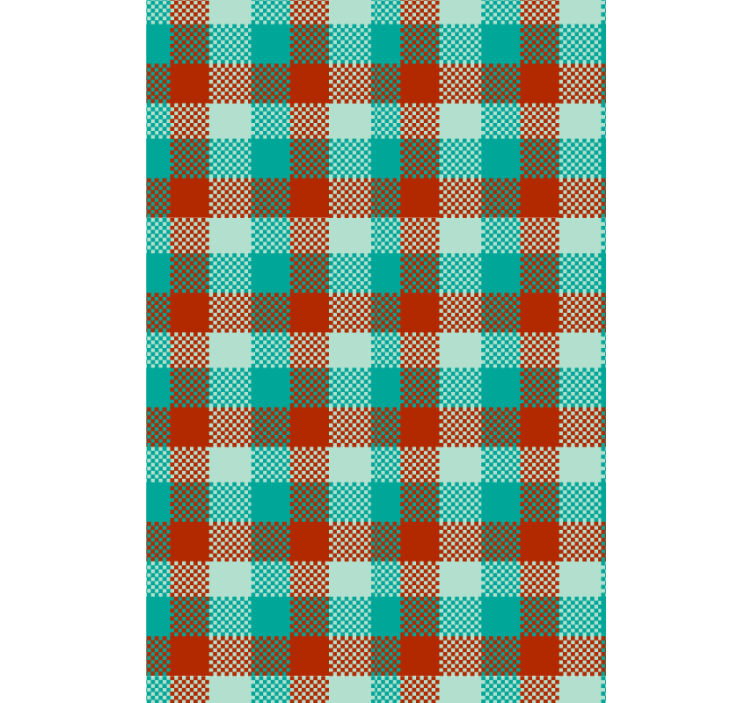 Gingham Pattern geometric wallpaper - TenStickers