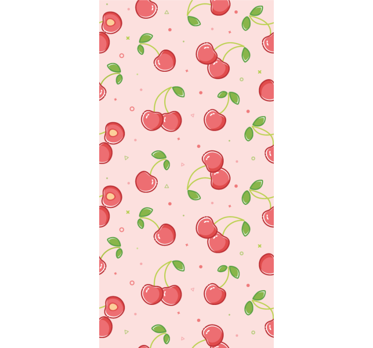 Cherry Pattern master bedroom wallpaper - TenStickers