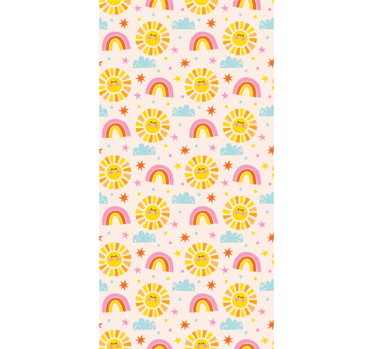 Sunshine Rainbows nursery wallpaper - TenStickers