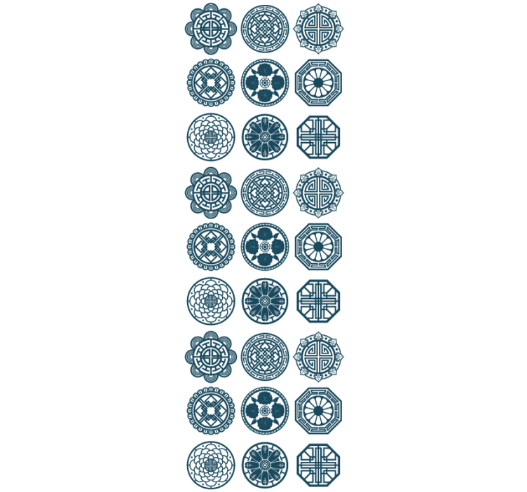 Tile effect wallpaper geometric tile designs - TenStickers