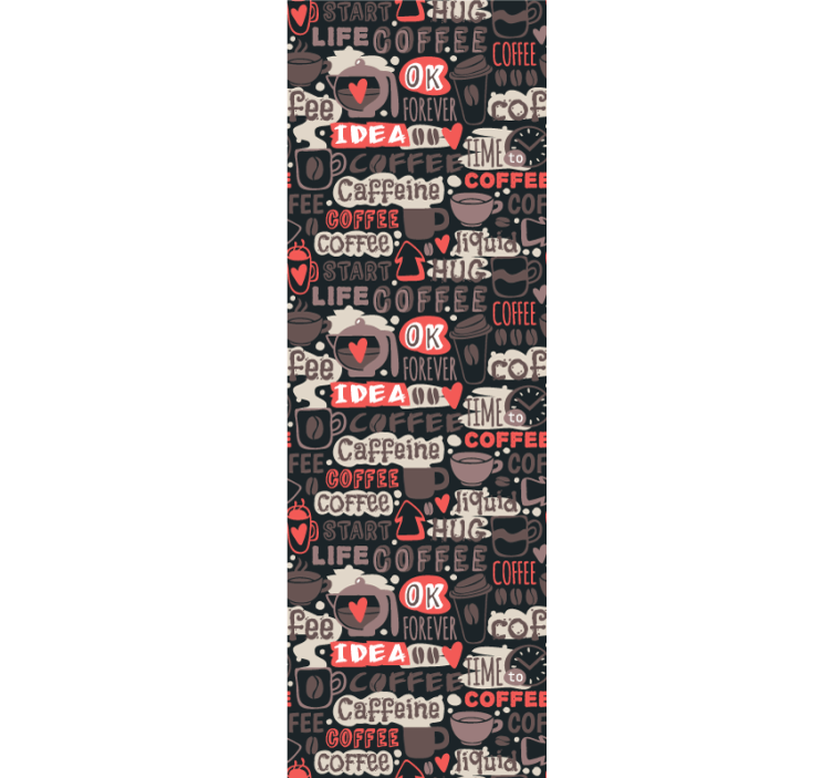 Caffeine Motif letters wallpaper - TenStickers