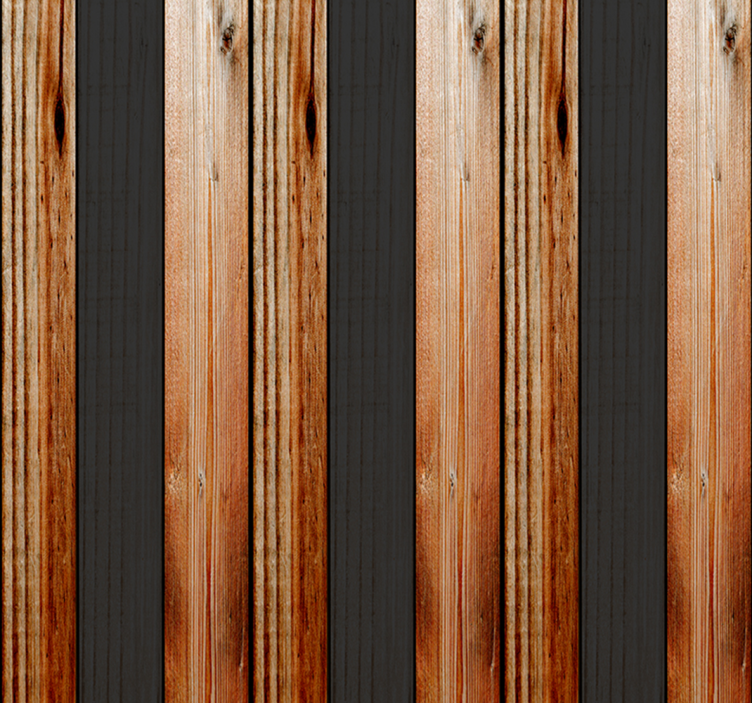 Wooden Pattern Striped Wallpaper - TenStickers