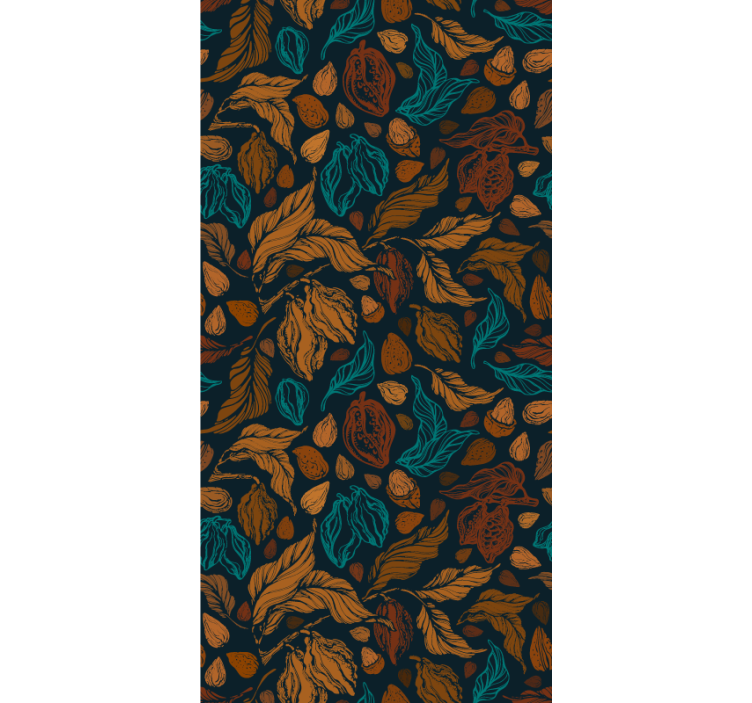 Cacao pattern kitchen wallpaper - TenStickers