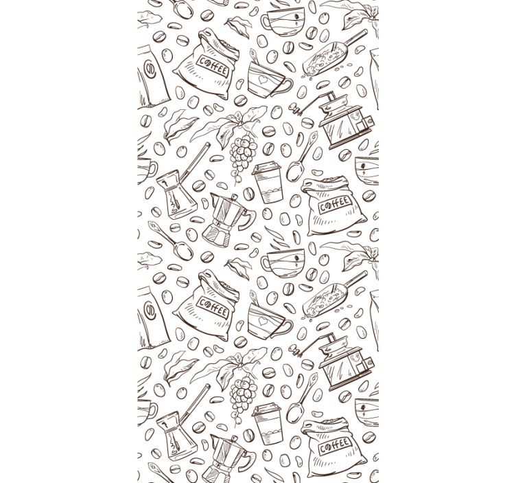 Coffee Motif Ensemble kitchen wallpaper - TenStickers