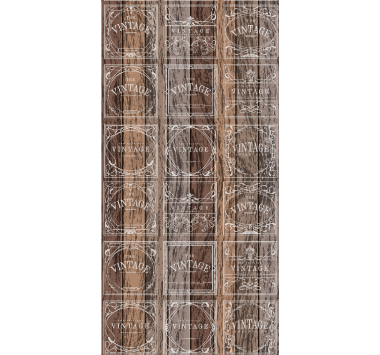 Wood with vintage effect kitchen wallpaper - TenStickers