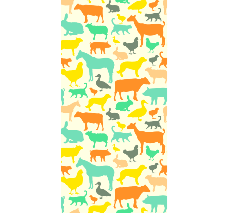Animal wallpaper animal silhouettes - TenStickers