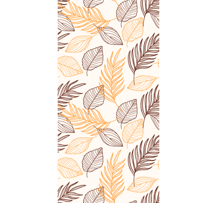 Autumn Foliage Pattern leaf wallpaper - TenStickers