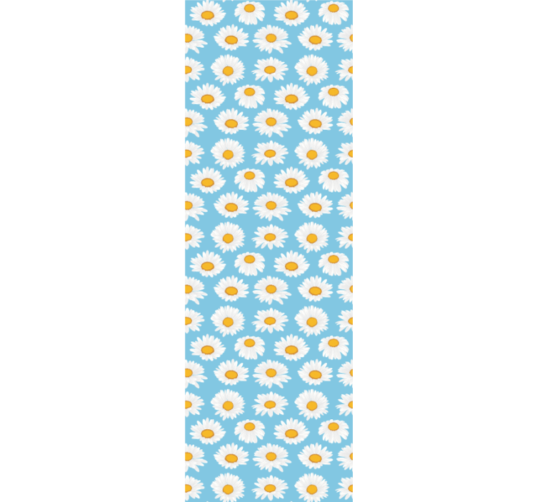 Daisy Patterned flower wallpaper - TenStickers