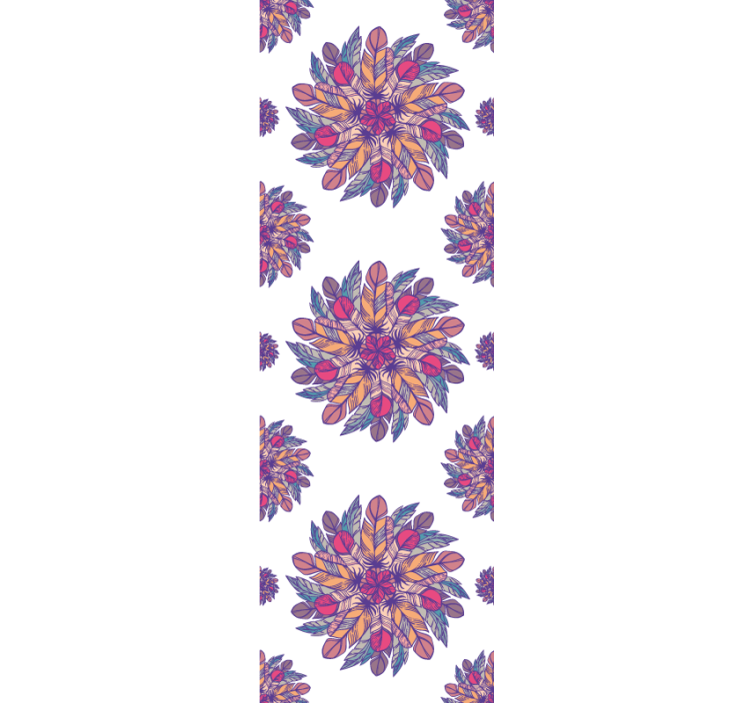 Floral Burst Motif flower wallpaper - TenStickers