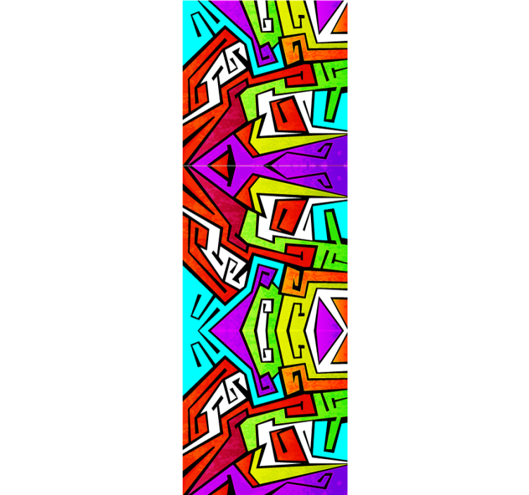 Geometric Vibrancy wallpaper abstract - TenStickers