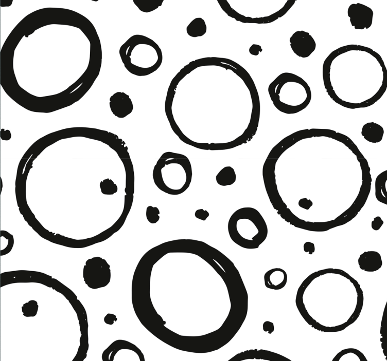Abstract Circles geometric wallpaper - TenStickers