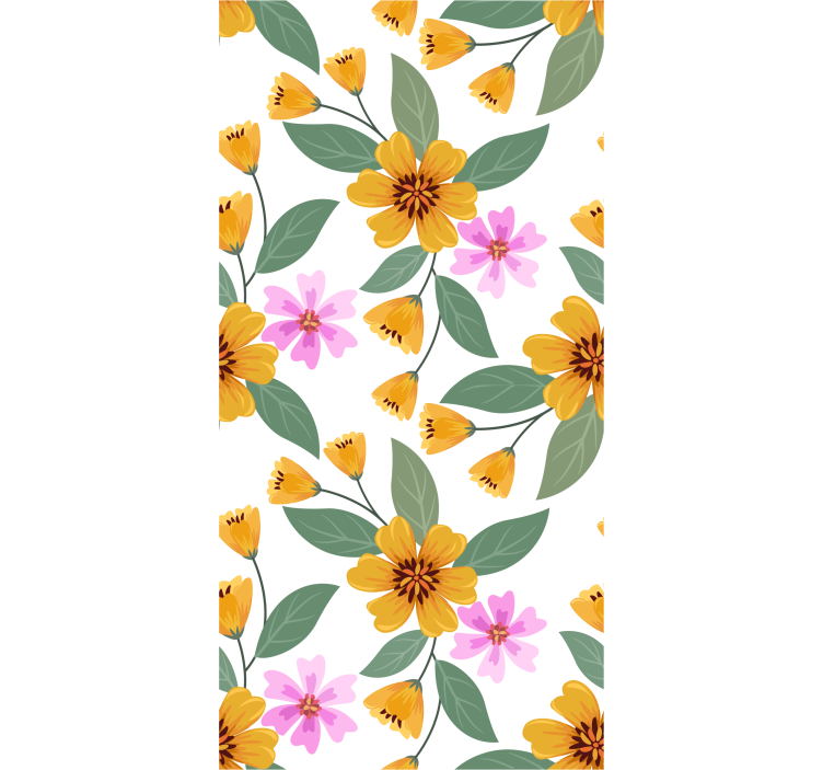 Floral Abundance flower wallpaper - TenStickers