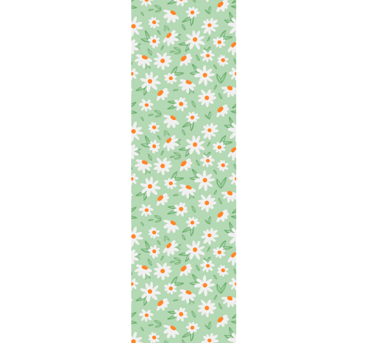Floral Daisy Pattern flower wallpaper - TenStickers