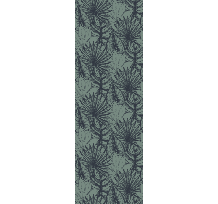 Leaf wallpaper with palm leaf design - TenStickers