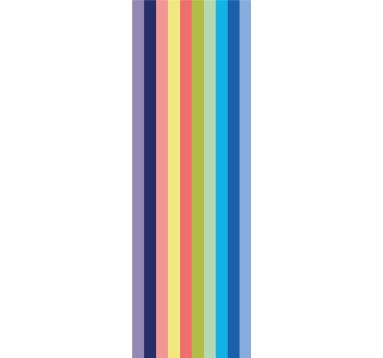 Vibrant Striped Pattern horizontal wallpaper - TenStickers