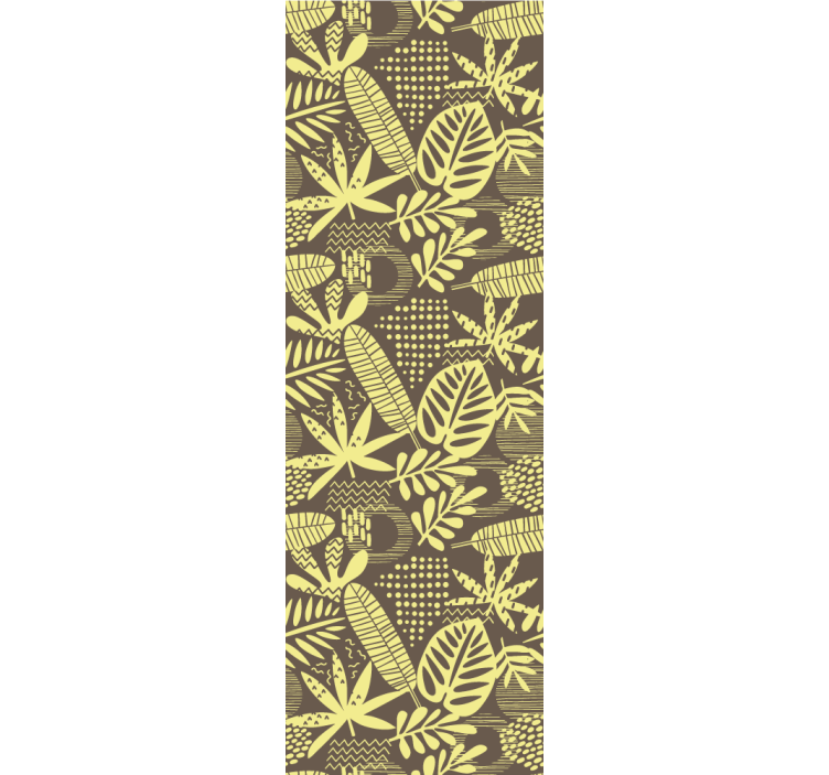 Botanical Motif Pattern leaf wallpaper - TenStickers