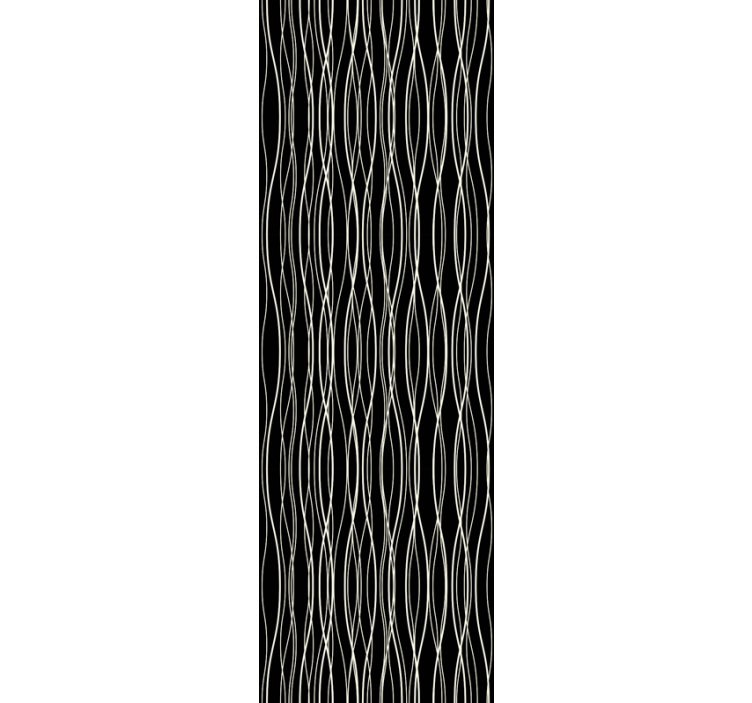 Curvilinear Lines vertical stripe wallpaper - TenStickers